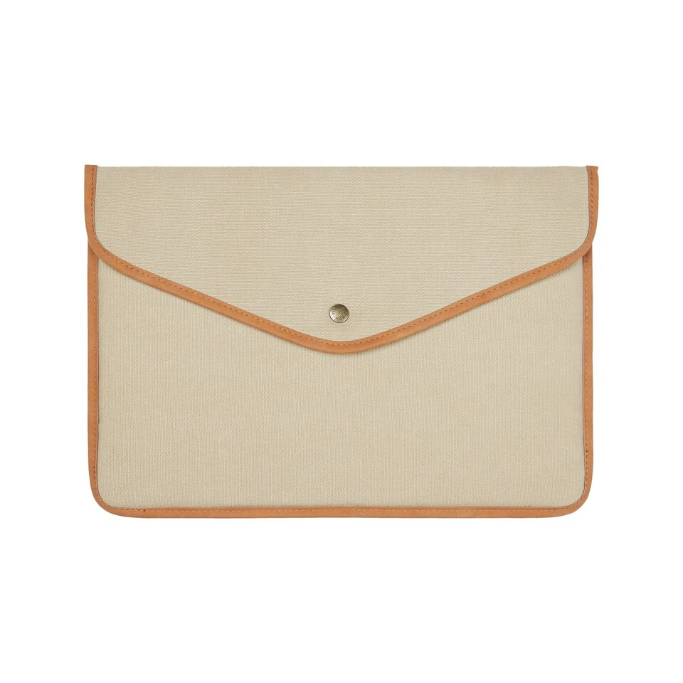 image 1 of Vinga Bosler Recycled Canvas Laptop Sleeve - Beige - One Size