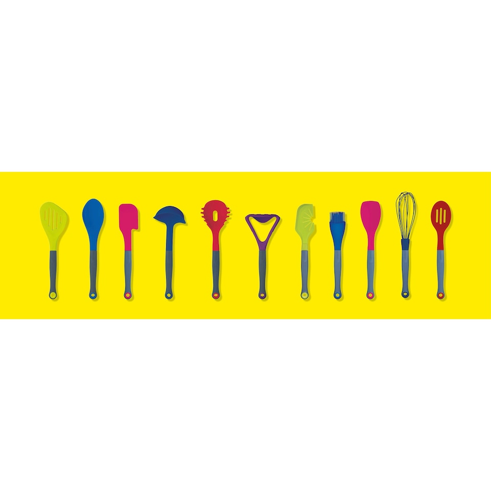 image 1 of Colourworks Whisk Scraper Spatula Green