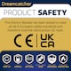 image 8 of Dreamcatcher Navy Blue Soft Microfleece Electric Blanket Heated Throw 160x120cm Blue