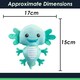 image 2 of Axolotl Soft Toy Cute Plushie Huggable Cuddly Stuffed Toy 15cm Green