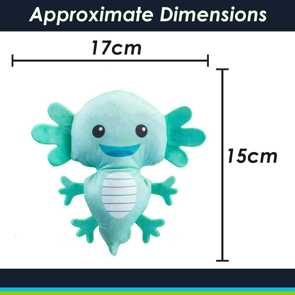 image 1 of Axolotl Soft Toy Cute Plushie Huggable Cuddly Stuffed Toy 15cm Green