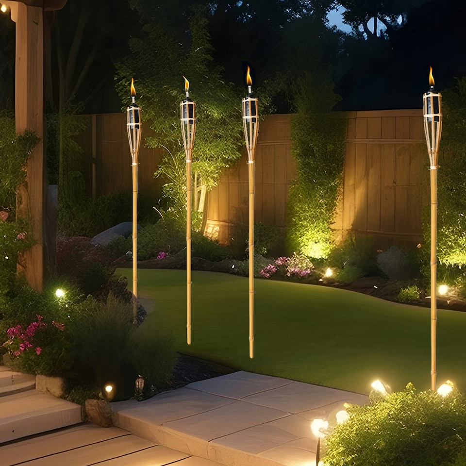 image 1 of Natural Bamboo Garden Torch 60cm - Pack of 25