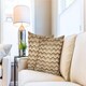 image 2 of Waves Cushion Cover 43cm x 43cm Gold | Gold | Gold