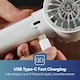 image 8 of GEEPAS Mini Digital Portable Handheld USB Fan - White