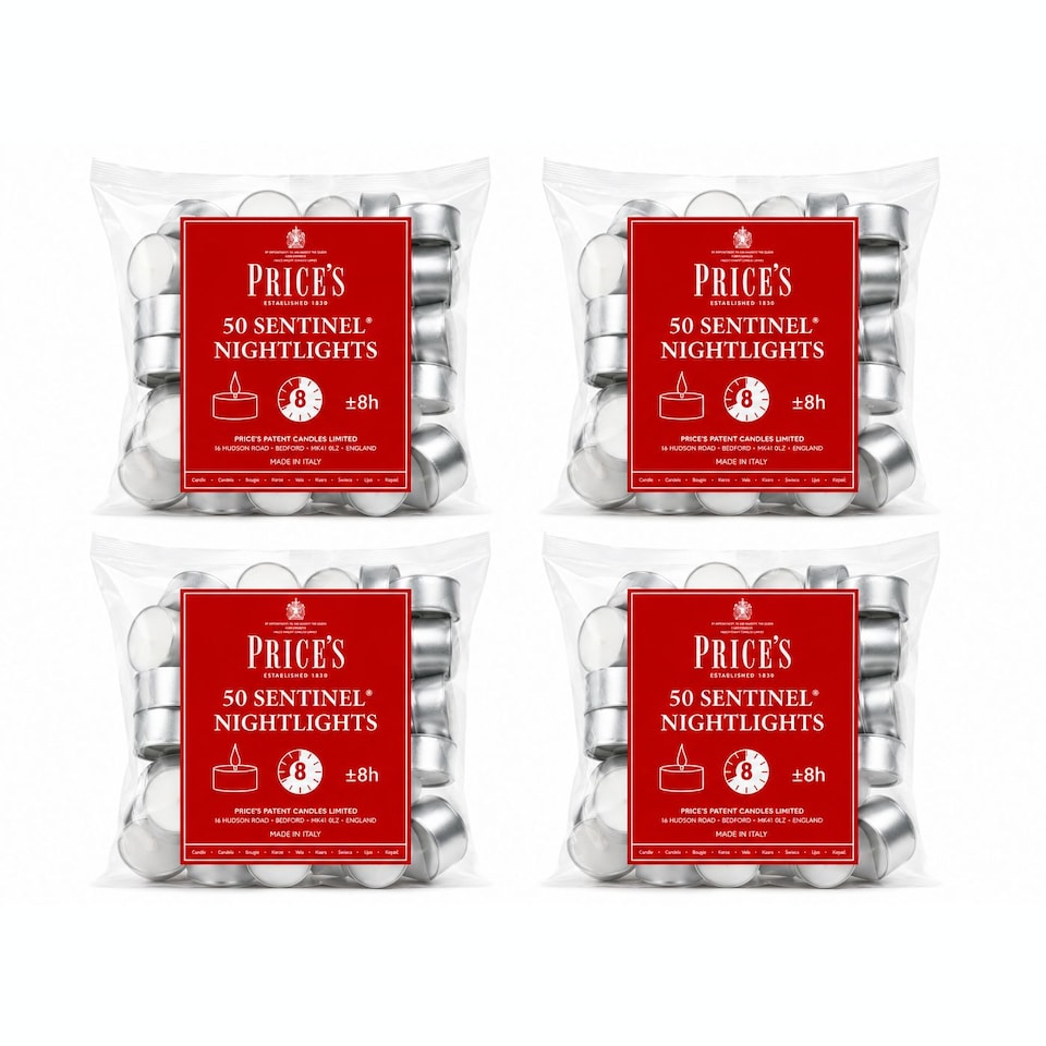 image 1 of Price's Candle Sentinal Nightlights Bundle - Bag of 50 x 4