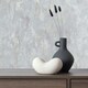 image 2 of Grandeco Camilla Plain Vinyl Textured Wallpaper - Grey - 10m x 53cm Grey