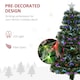 image 5 of HOMCOM 4FT Multicoloured Artificial Christmas Tree w/ Pre-Lit Modes Metal Stand