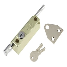 Yale Locks - P124 Door Push Bolt Brass Finish Visi