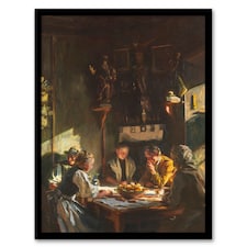 John Singer Sargent Framed Wall Art Tyrolese Interior Oil Painting Home Décor