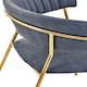 image 4 of Interiors by Premier Dark Grey Velvet Dining Chair, Modern Dining Armchair, Grey and Gold Luxury Dining Chair for Home, Lounge