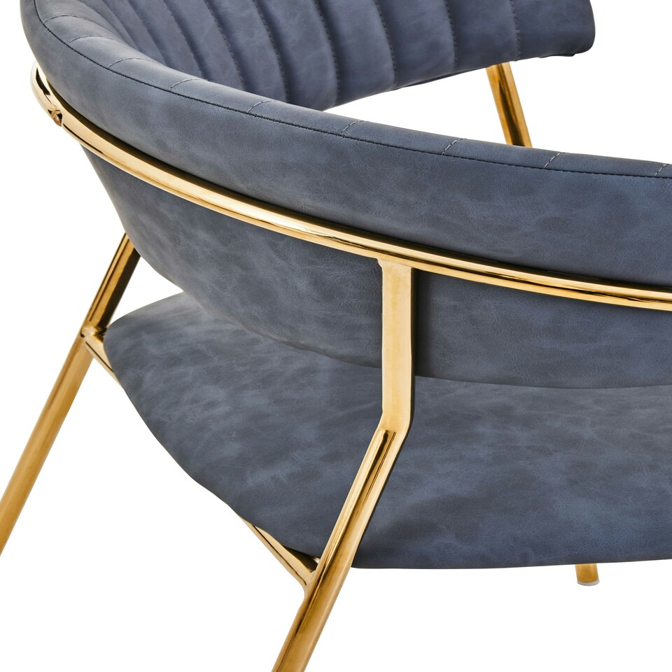 image 1 of Interiors by Premier Dark Grey Velvet Dining Chair, Modern Dining Armchair, Grey and Gold Luxury Dining Chair for Home, Lounge