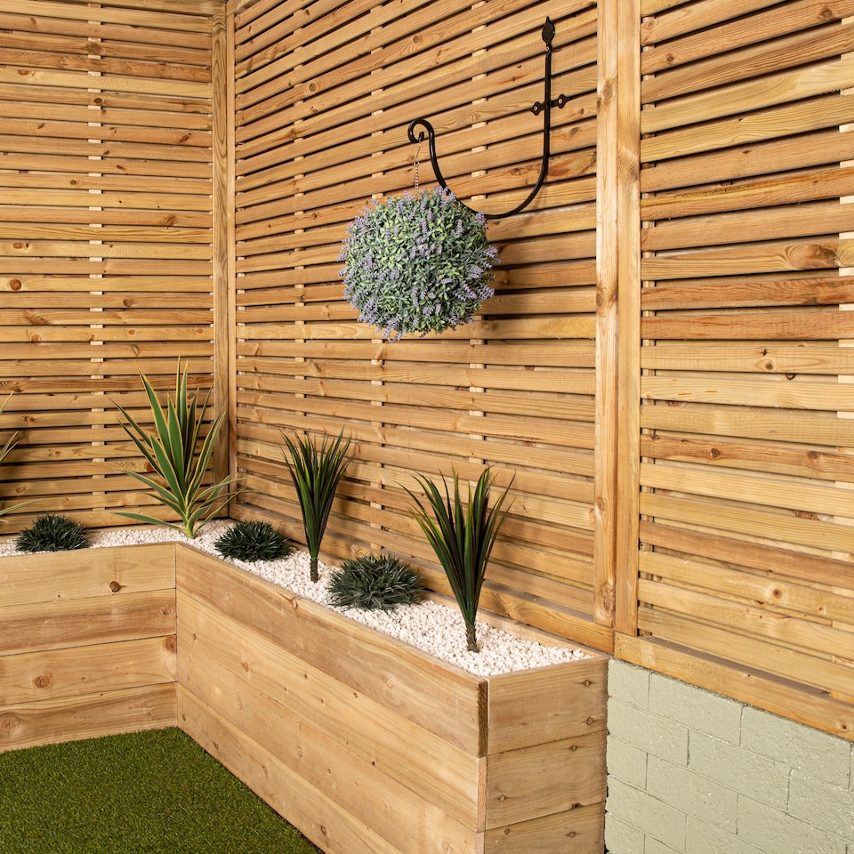 image 1 of Tom Chambers Heavy Duty Handcrafted Metal 38cm Black Wall Bracket Hook For Garden Hanging Basket Bird Feeder | Black | Black