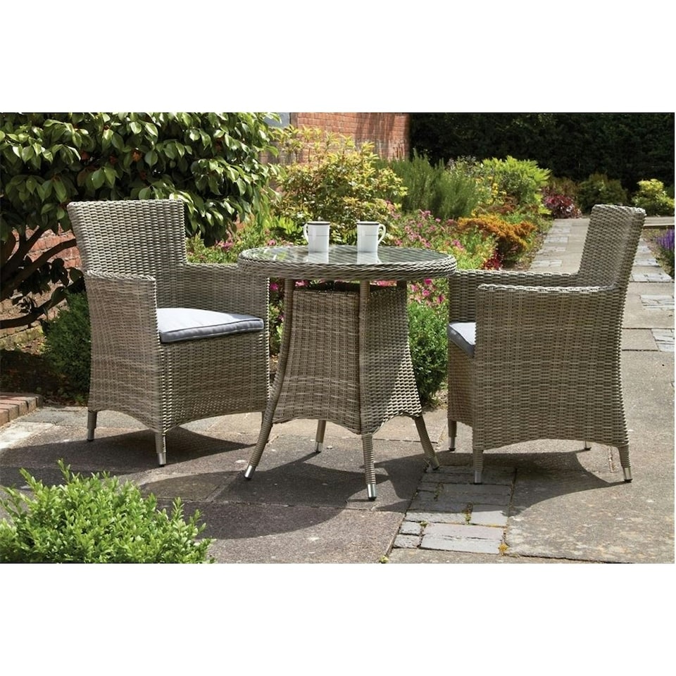 Seater Garden Furniture Set Piece Deluxe Rattan Bistro Set
