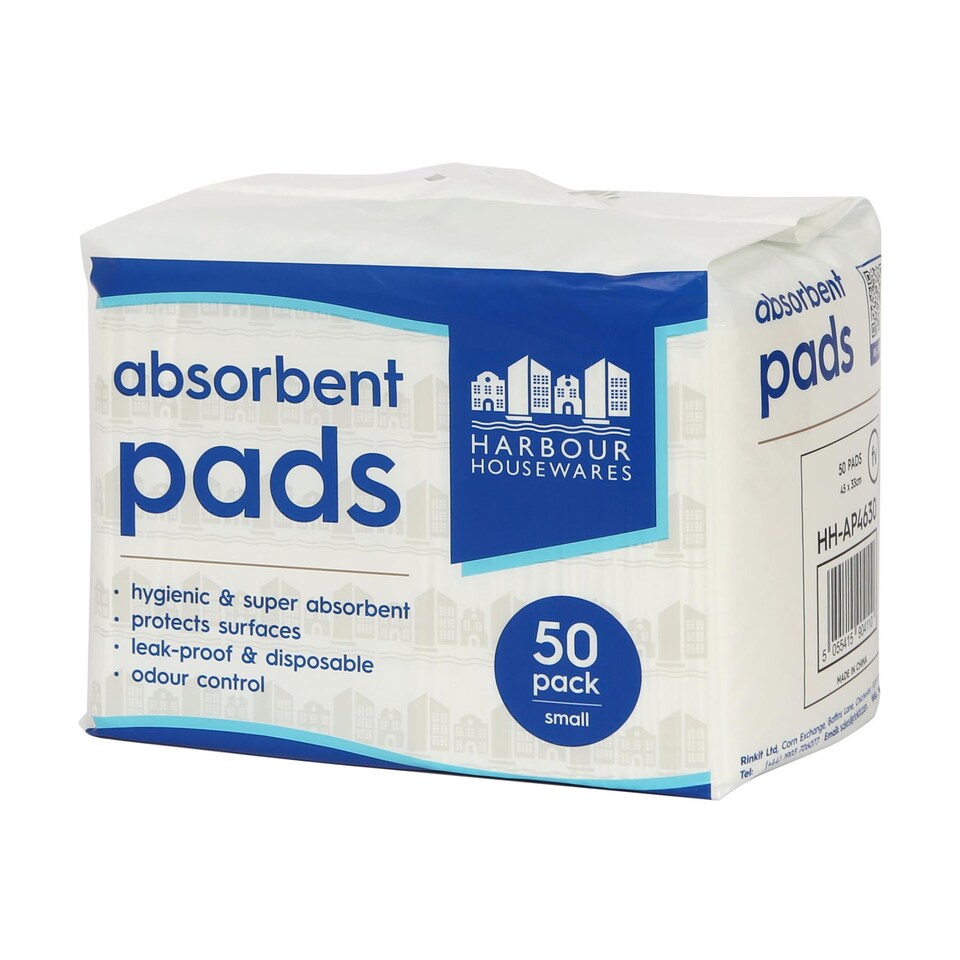 image 1 of Harbour Housewares 200x Disposable Puppy Training Pads - 32.5 x 45cm - Absorbent Puppy Training Pads Leak-Proof Pee Pads