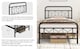 image 4 of Yaheetech 3ft Single Metal Bed Frame with Diamond Pattern Headboard, 32cm Underbed Storage, No Box Spring Needed, Black