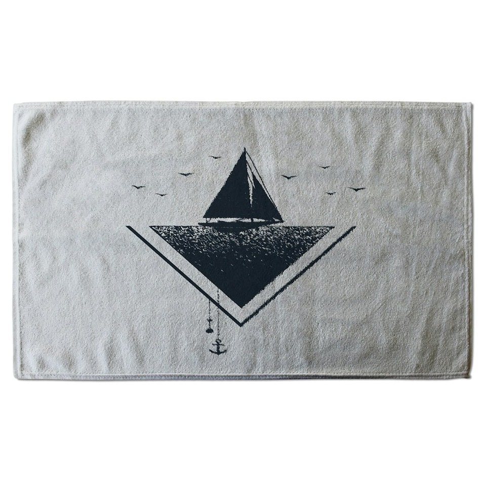 image 1 of Sailboat at Sea (Kitchen Towel)