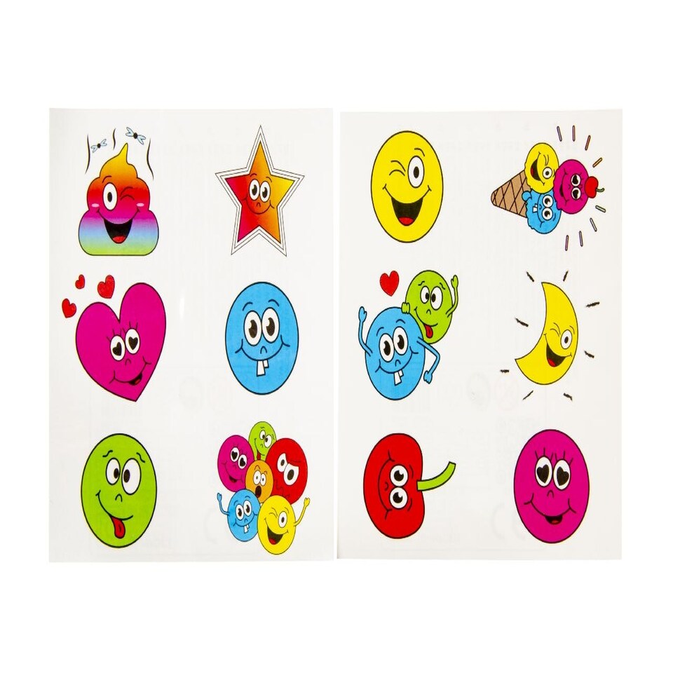 image 1 of 72 Pieces Emotion Faces Tattoos