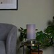 image 1 of ValueLights Francis Brushed Chrome Touch Table Lamp Grey Shade & Bulb