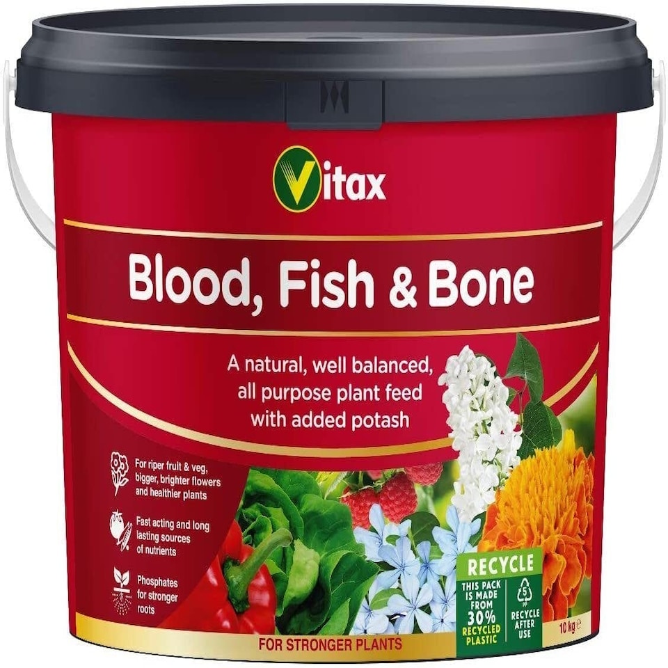 image 1 of Vitax Blood Fish and Bone Fertiliser 10kg Tub