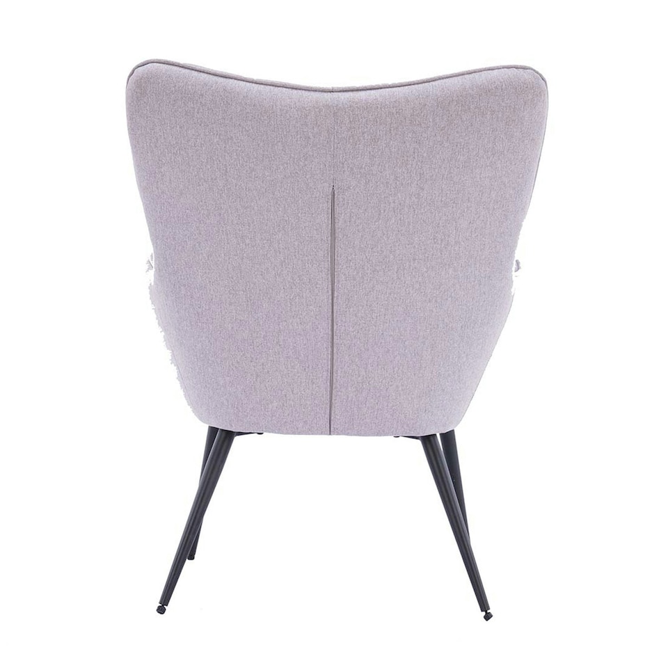 image 1 of Vera Fabric Occasional Living Room Modern Accent Chair (Light Grey)