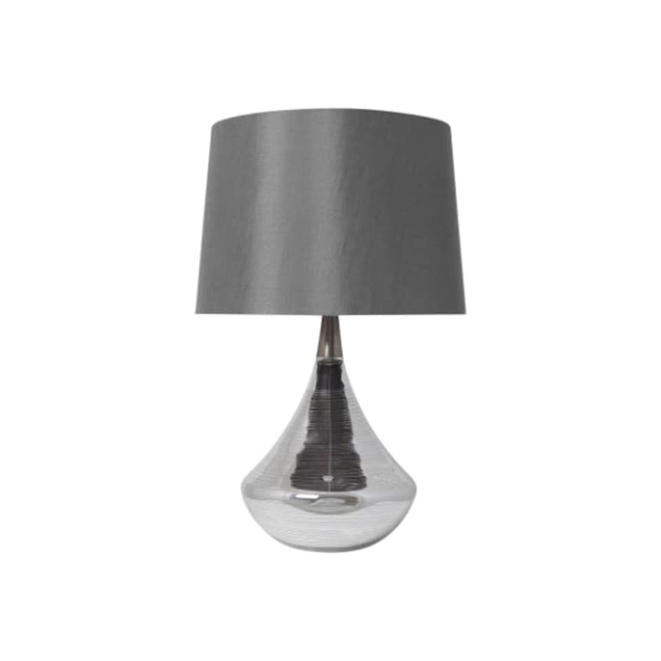 image 1 of Willis Satin Nickel Glass Table Lamp