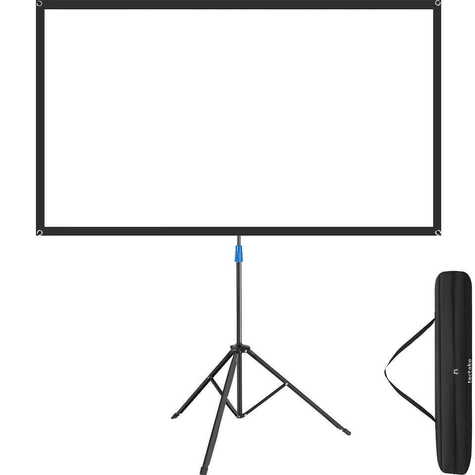 image 1 of Cinema Projector Screen with Foldable Tripod, 16:9, 4K, HD | White | white | M | 1