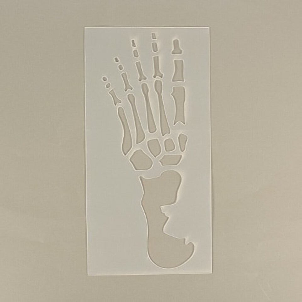 Halloween Skeleton Foot Print Stencils - Pack of 2