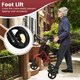 image 8 of COSTWAY Lightweight Walker for Seniors Foldable Rollator Walker-Red