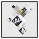 image 2 of Geometric squares & leaves (Picture Frame) Brown | Oak | XL