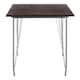image 1 of Interiors by Premier Grey Metal and Elm Wood Table, Large Square Table, Outdoor Dining Table for Lawn, Patio