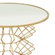 image 2 of Interiors By Premier Compact Gold Finish Frame Table, Practical Side Table For Livingroom, Mirrored Top Small Lounge Table Gold