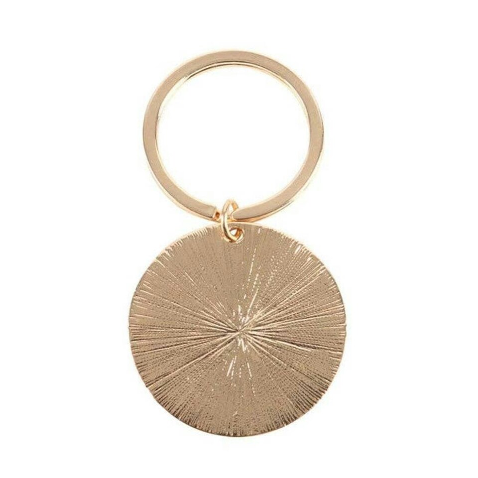 image 1 of Something Different 999 Angel Number Keyring - Cream/Gold - One Size