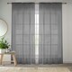 image 1 of Pair of Crystal Grey Plain Voile Panels 229 cm (90 inch) Rod Pocket Panels for Bedroom and Living Room
