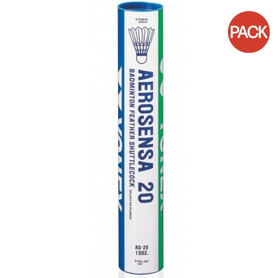 image 1 of Yonex Aerosensa 20 Feather Shuttlecock (Pack of 12) - White - One Size