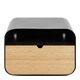 image 2 of Joliet Wallmounted Bedside Table in Black and Bamboo