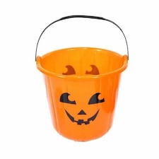 Halloween Pumpkin Candy Sweet Bucket 18cm