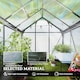 image 5 of Outsunny 6x6ft Walk-In Polycarbonate Greenhouse Plant Grow Galvanized