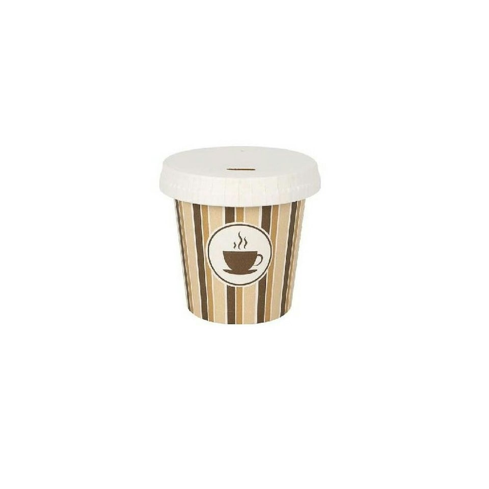 image 1 of Set of glasses Algon With lid Disposable Coffee Cardboard 10 Pieces 120 ml (20 Units) N/A