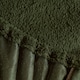 image 4 of OHS Soft Warm Thermal Teddy Fleece 25cm Deep Fitted Bed Sheet, Single - Woodland Green
