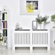 image 2 of HOMCOM Radiator Cover Painted Slatted MDF Cabinet Lined Grill 112x19x81cm