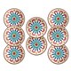 image 1 of Rio Medallion Melamine Side Plates - Set of 8 | Multi