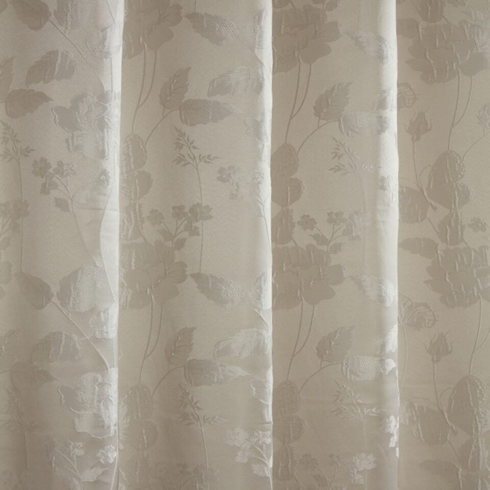 image 1 of Meadows Lined Eyelet Jacquard Curtains 116cm x 183cm Cream Cream | Cream