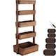 image 1 of Vertical Planter Flora in a Rustic Wooden Design with 3 to 5 Tiers and Plant Fleece Included | Brown | brown | 52 x 81 x 180 cm | 1