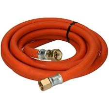 Single Propane Fitted Rubber Hose Pipe Cutting & Welding 5M 3/8" BSP Gas