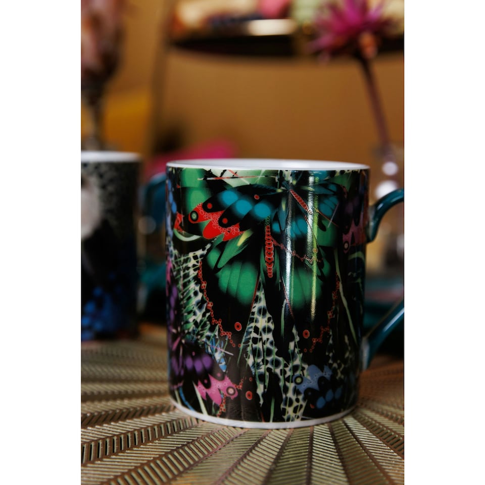 image 1 of Mikasa x Sarah Arnett Porcelain Mug, 350ml, Butterfly Print | Multi