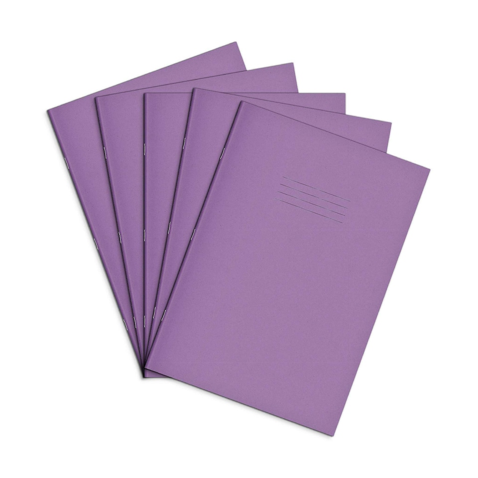 image 1 of Rhino 80 Page Oversized Tinted Exercise Book Purple 13 x 9in 50 Pack