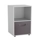 image 8 of 2-Cube Shelving Unit With Inserts White | White / Grey
