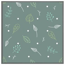 Hand drawn leaves (Picutre Frame) Grey | M