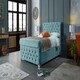 image 1 of Veneta Plush Duck Egg King Bed Frame - Duck Egg