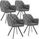 image 1 of Armchair Lucia - padded, quilted pattern, 180 degree swivel chair | Grey | anthracite | 4
